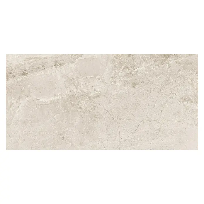 Halcón Pavimento porcelánico Tempo - 120 x 60 cm, Nature, Mate, Espesor: 9 mm - Baldosa efecto mármol beige claro con vetas sutiles y superficie texturizada.