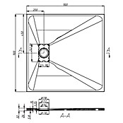 Sanotechnik Tuš kad SMC  (Do x Š: 90 x 90 cm, Plastika, črna) | Tuš kadi iz mineralne litine | Tuš kadi | Tuširanje | Kopalnica in sanitarije | Izdelki | BAUHAUS