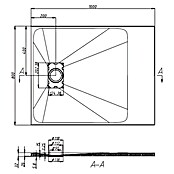 Sanotechnik Tuš kad SMC  (Do x Š: 100 x 80 cm, Plastika, Antracit/Črna) | Tuš kadi iz mineralne litine | Tuš kadi | Tuširanje | Kopalnica in sanitarije | Izdelki | BAUHAUS