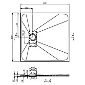 Sanotechnik Tuš kad SMC  (Do x Š: 80 x 80 cm, Plastika, črna) | Tuš kadi iz mineralne litine | Tuš kadi | Tuširanje | Kopalnica in sanitarije | Izdelki | BAUHAUS