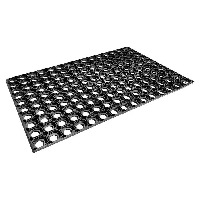 Gummimatte - 120 x 80 cm, Schwarz - Schwarze Gummimatte mit offenem Gitterdesign für Drainage und Rutschfestigkeit.