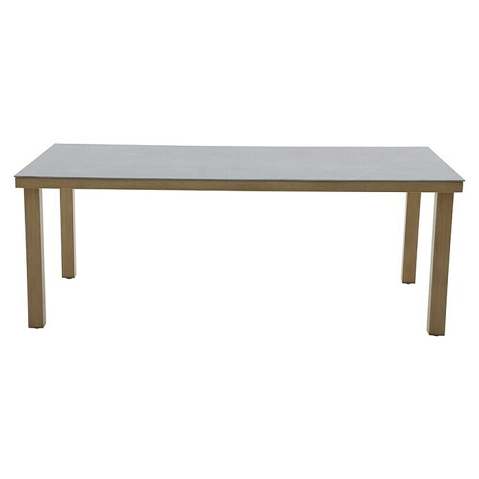 Gartentisch Kanto (L x B x H: 200 x 100 x 74 cm, Eckig, Grau/Braun, Aluminium) | BAUHAUS