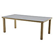 Gartentisch Kanto (L x B x H: 200 x 100 x 74 cm, Eckig, Grau/Braun, Aluminium) | BAUHAUS