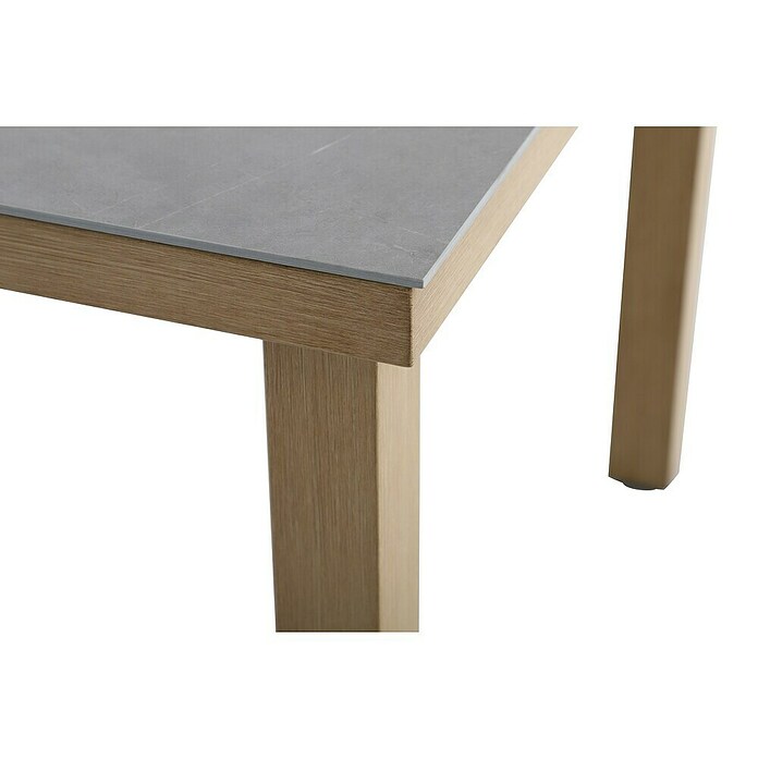 Gartentisch Kanto (L x B x H: 200 x 100 x 74 cm, Eckig, Grau/Braun, Aluminium) | BAUHAUS
