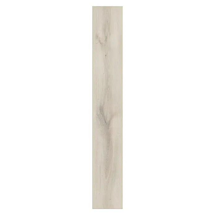 Laminado Hidro Misty Plains - 1.288 x 195 x 8 mm, Gris, AC5, Resistente al agua - Panel de madera gris claro con veta y textura naturales.