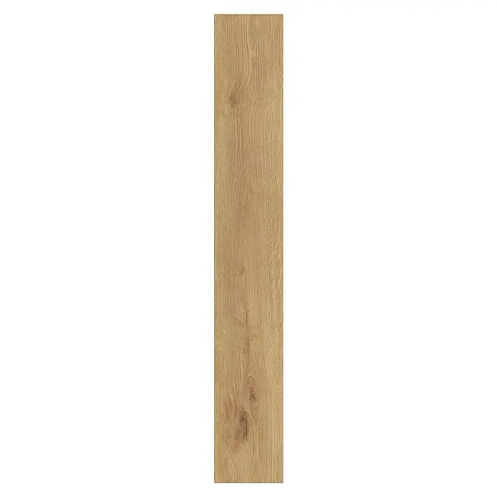 Laminado Hidro Sundance - 1.288 x 195 x 10 mm, Marrón, AC5, Resistente a la presión - Panel de madera marrón claro con veta natural y nudos sutiles.