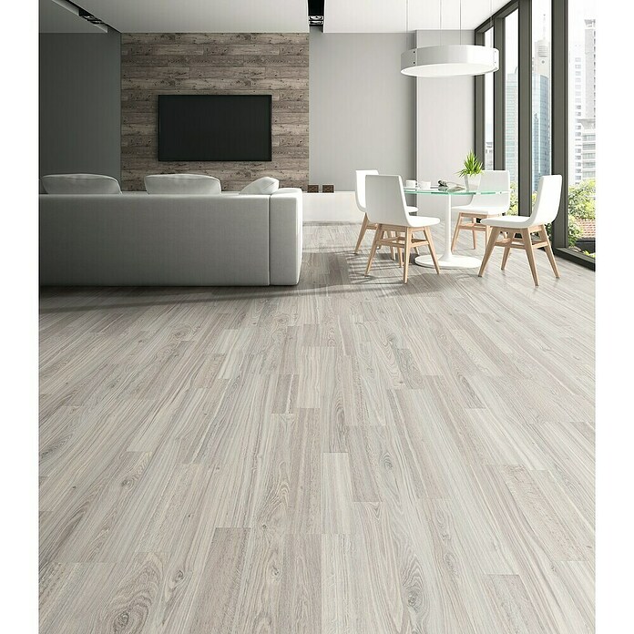 Laminado Main Oak (1.288 x 195 x 7 mm, Gris, AC3) | BAUHAUS