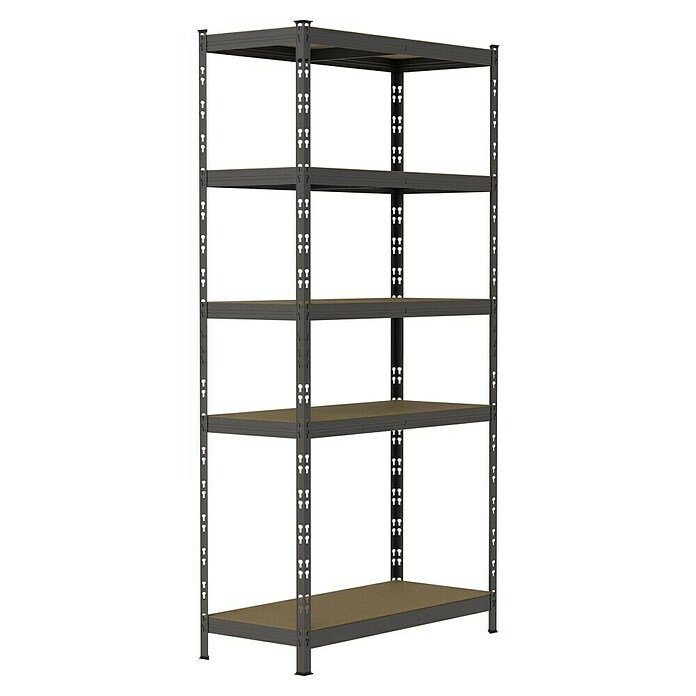Regalux Metalni regal  (V x Š x DB: 180 x 93 x 40 cm, Nosivost po polici: 175 kg, Broj polica: 5 Kom., Uticanje) | BAUHAUS