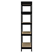 Regalux Schwerlastregal Rivet Atlas (H x B x T: 180 x 160 x 60 cm, Traglast pro Boden: 280 kg, Anzahl Böden: 4 Stk., Stecken, Schwarz) | BAUHAUS