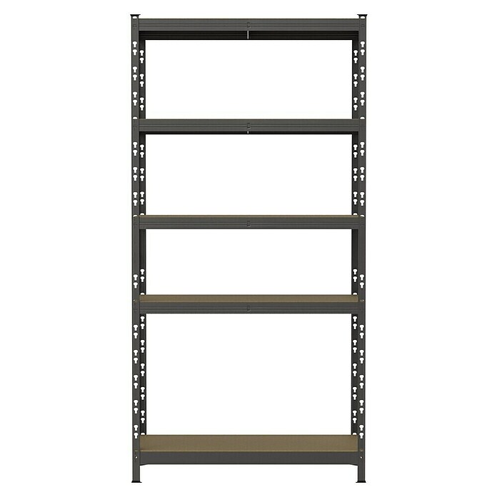Regalux Metalni regal  (V x Š x DB: 180 x 93 x 40 cm, Nosivost po polici: 175 kg, Broj polica: 5 Kom., Uticanje) | BAUHAUS
