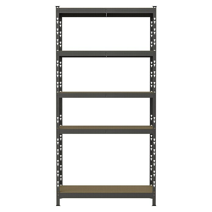 Regalux Metalni regal  (V x Š x DB: 180 x 93 x 40 cm, Nosivost po polici: 175 kg, Broj polica: 5 Kom., Uticanje) | BAUHAUS