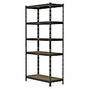 Regalux Metallregal (H x B x T: 180 x 93 x 40 cm, Traglast pro Boden: 175 kg, Anzahl Böden: 5 Stk., Grau, Stecken) | BAUHAUS