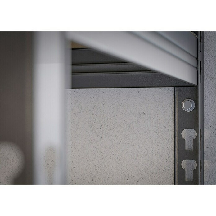 Regalux Metalni regal  (V x Š x DB: 180 x 93 x 40 cm, Nosivost po polici: 175 kg, Broj polica: 5 Kom., Uticanje) | BAUHAUS