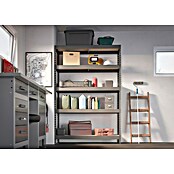 Regalux Schwerlastregal Rivet Atlas (H x B x T: 180 x 160 x 60 cm, Traglast pro Boden: 280 kg, Anzahl Böden: 4 Stk., Stecken, Schwarz) | BAUHAUS