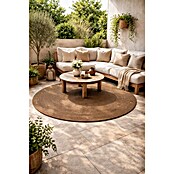 Alfombra exterior In/Out Ebro (Marrón, Diámetro: 120 cm, 100% Polietileno) | BAUHAUS