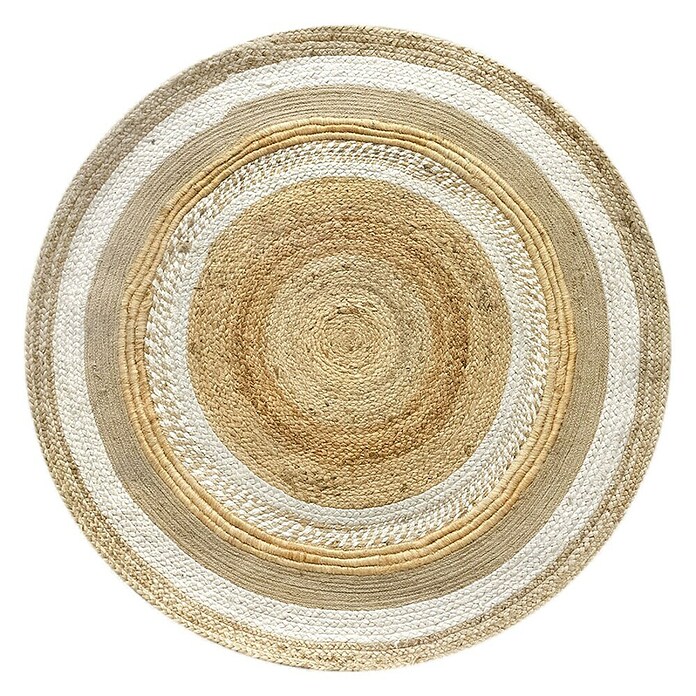 Alfombra de yute Marsella (Natural, Diámetro: 120 cm, 100% yute) | BAUHAUS