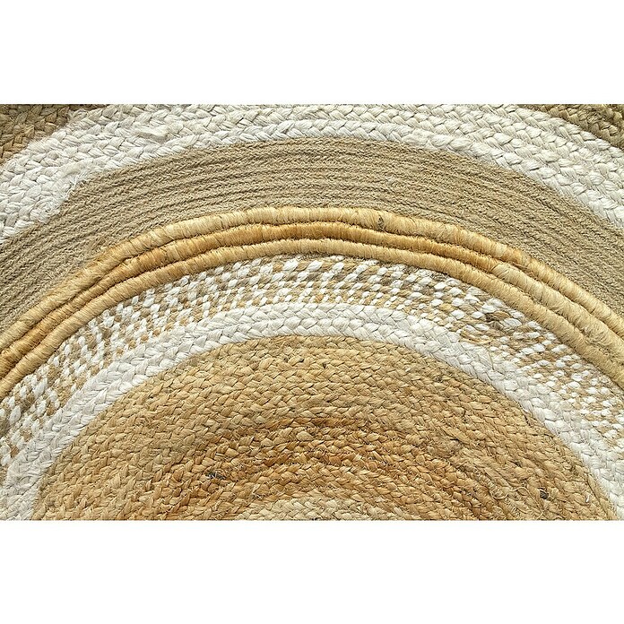 Alfombra de yute Marsella (Natural, Diámetro: 120 cm, 100% yute) | BAUHAUS