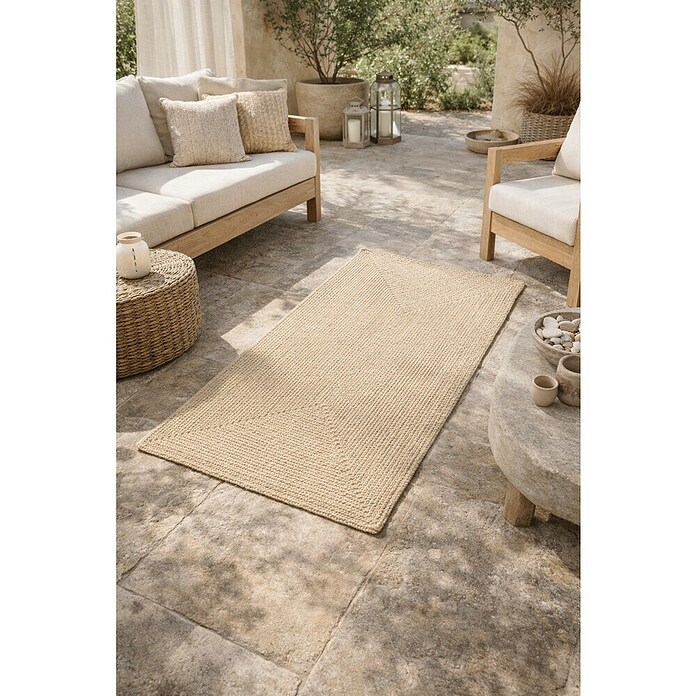 Alfombra exterior In/Out Ebro (Crema, 110 x 60 cm, 100% Polietileno) | BAUHAUS