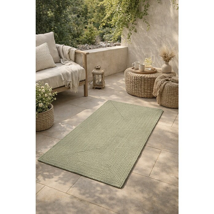 Alfombra exterior In/Out Ebro (Verde, 110 x 60 cm, 100% Polietileno) | BAUHAUS