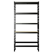 Regalux Metallregal (H x B x T: 180 x 93 x 40 cm, Traglast pro Boden: 175 kg, Anzahl Böden: 5 Stk., Grau, Stecken) | BAUHAUS