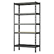 Regalux Metallregal (H x B x T: 180 x 93 x 40 cm, Traglast pro Boden: 175 kg, Anzahl Böden: 5 Stk., Grau, Stecken) | BAUHAUS