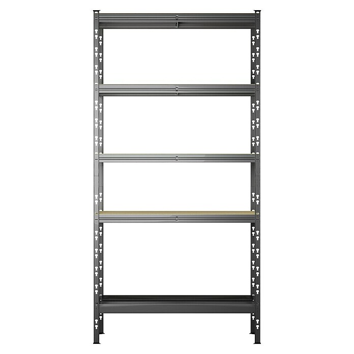 Regalux Metalni regal  (V x Š x DB: 180 x 93 x 40 cm, Nosivost po polici: 175 kg, Broj polica: 5 Kom., Uticanje) | BAUHAUS