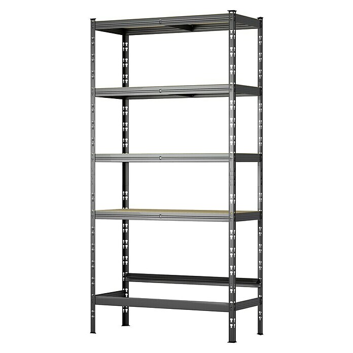Regalux Metalni regal  (V x Š x DB: 180 x 93 x 40 cm, Nosivost po polici: 175 kg, Broj polica: 5 Kom., Uticanje) | BAUHAUS