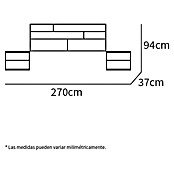 Muebles Pitarch Cabecero de cama con mesitas Erika (Blanco/Roble Cambrian) | BAUHAUS