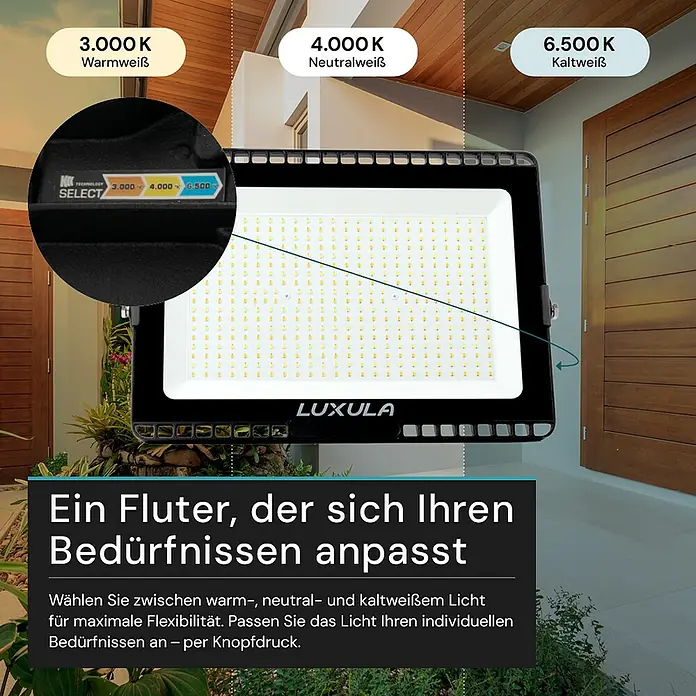 Luxula LED-Strahler - 200 W, 20.000 lm, IP65