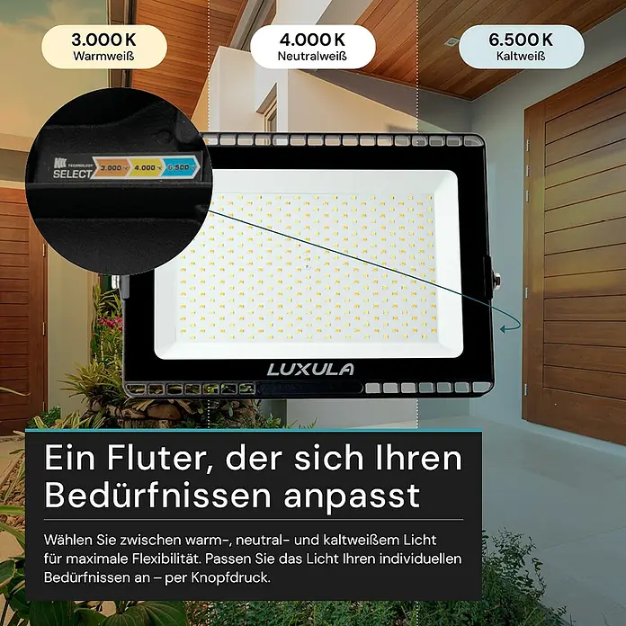 Luxula LED-Strahler - 150 W, 15.000 lm, IP65