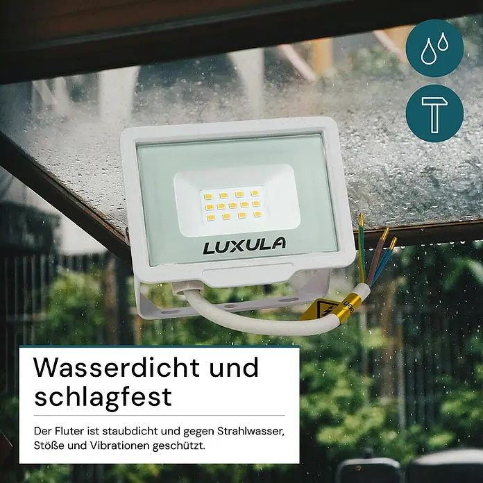 Luxula LED-Strahler - 10 W, 1.000 lm, IP65
