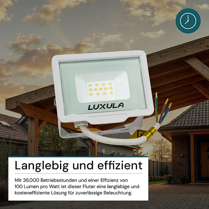Luxula LED-Strahler - 10 W, 1.000 lm, IP65