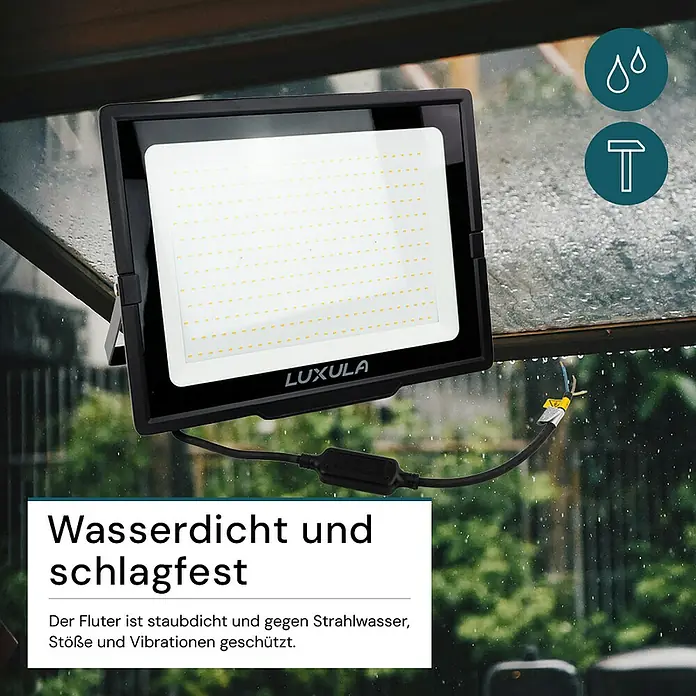 Luxula LED-Strahler - 300 W, 30.000 lm, 3.000 K, IP65