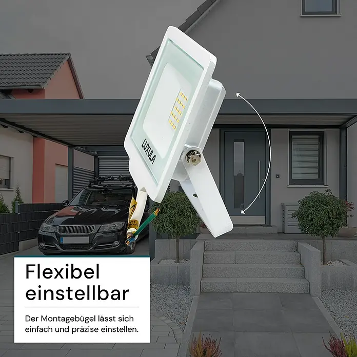 Luxula LED-Strahler - 20 W, 2.000 lm, L x B x H: 14,3 x 2,4 x 13 cm, IP65