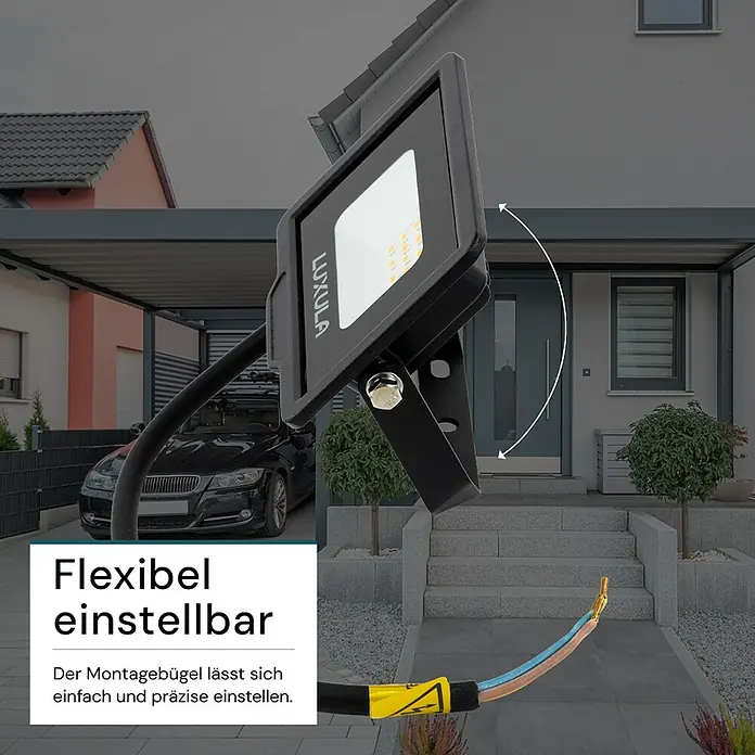 Luxula LED-Strahler - 10 W, 1.000 lm, 3.000 K, IP65