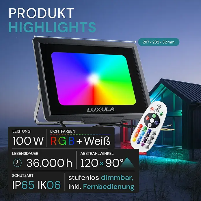 Luxula LED-Strahler - 100 W, IP65