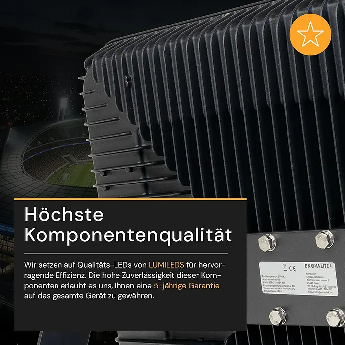 Enovalite LED-Strahler - 400 W, 48.000 lm, IP65