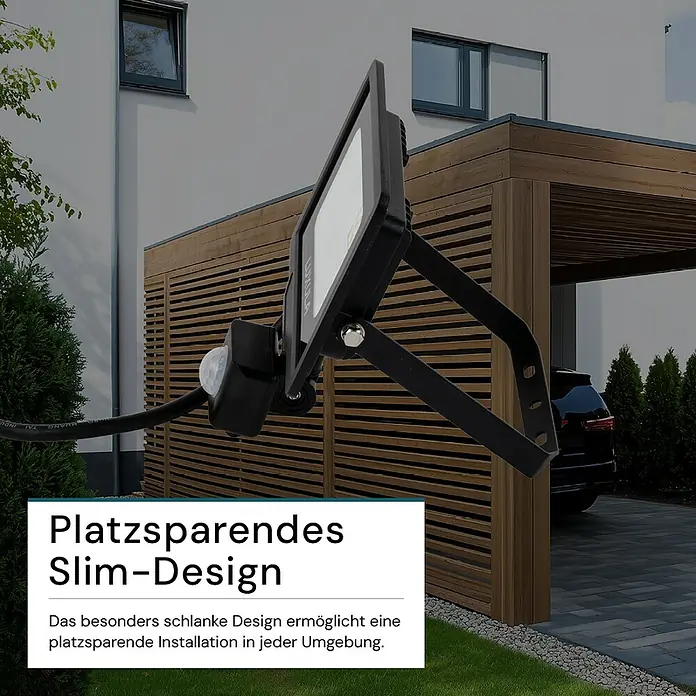 Luxula LED-Strahler - 20 W, 2.000 lm, 4.000 K, L x B x H: 14,3 x 5,5 x 18 cm, IP65