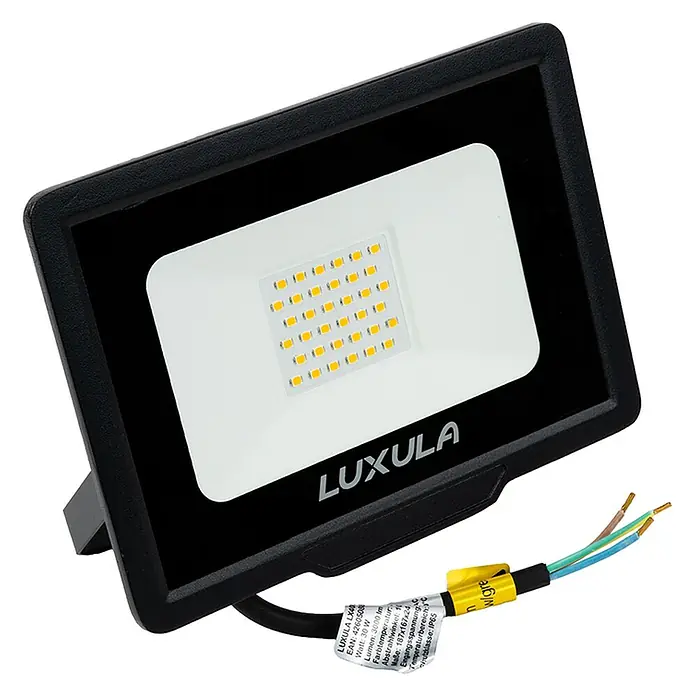 Luxula LED-Strahler - 30 W, 3.000 lm, 3.000 K, L x B x H: 18,7 x 2,4 x 16,7 cm, IP65