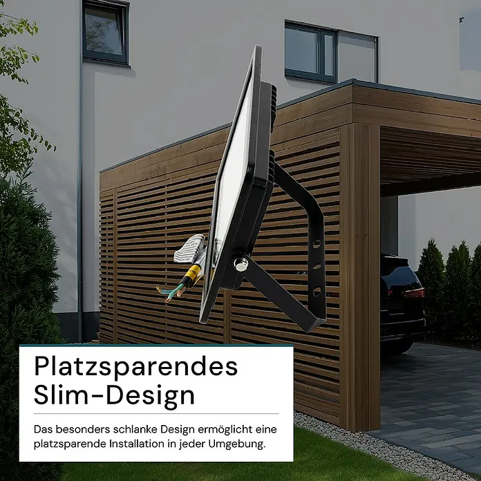 Luxula LED-Strahler - 30 W, 3.000 lm, 3.000 K, L x B x H: 18,7 x 2,4 x 16,7 cm, IP65
