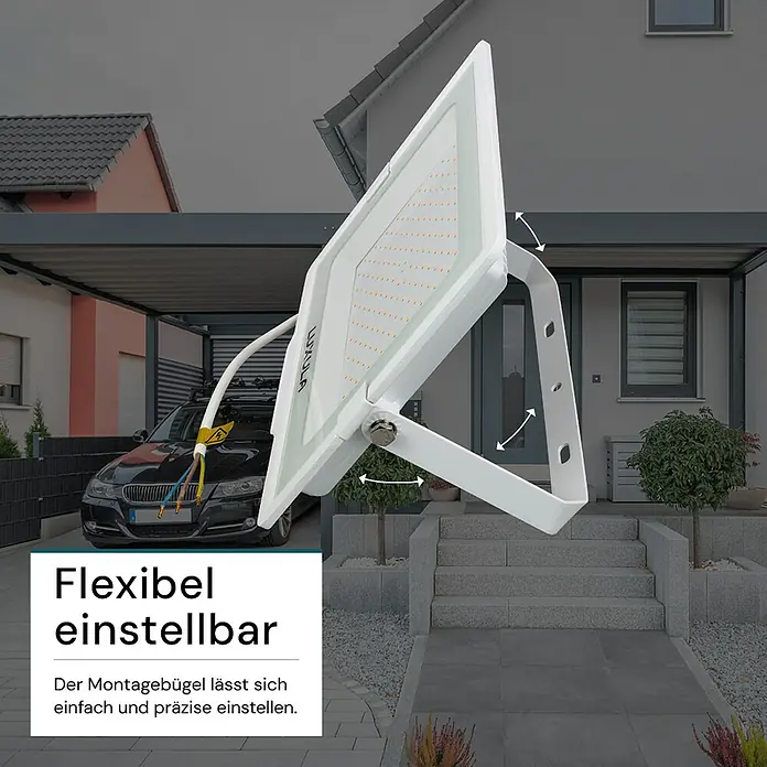 Luxula LED-Strahler - 150 W, 15.000 lm, L x B x H: 32,8 x 3,5 x 27,5 cm, IP65