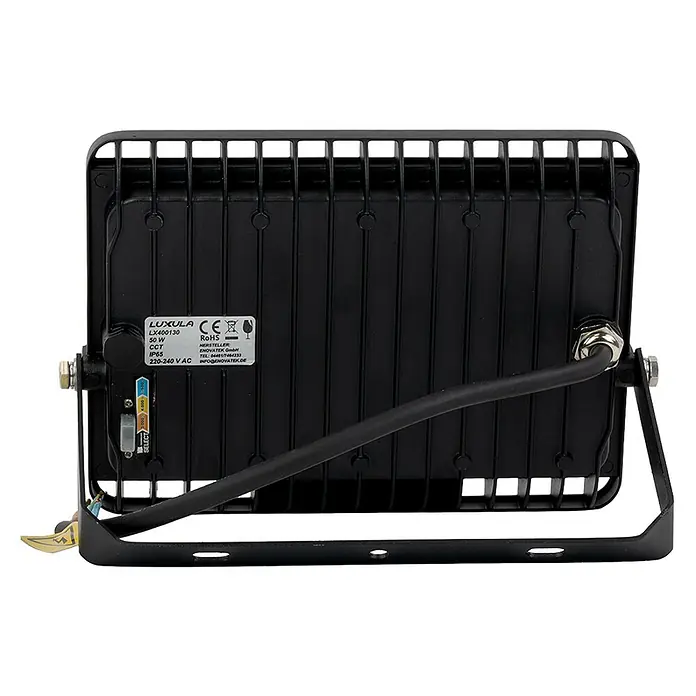 Luxula LED-Strahler - 50 W, 5.000 lm, L x B x H: 21,1 x 3,4 x 18,3 cm, IP65