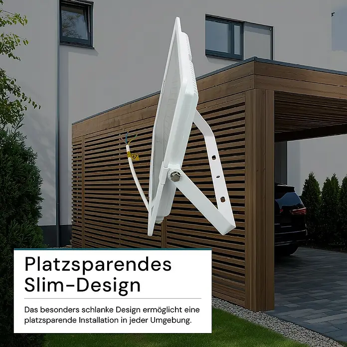 Luxula LED-Strahler - 200 W, 20.000 lm, L x B x H: 38,2 x 3,5 x 31,7 cm, IP65