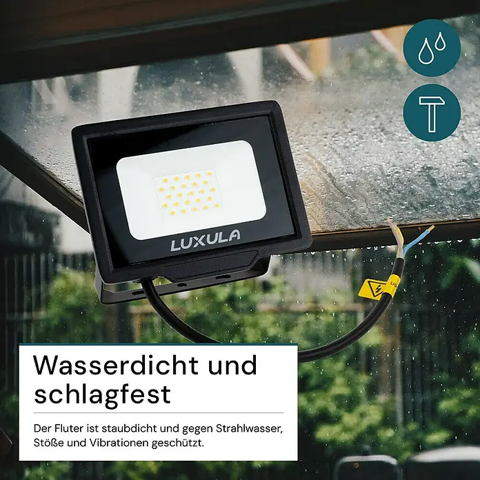 Luxula LED-Strahler - 20 W, 2.000 lm, 4.000 K, IP65