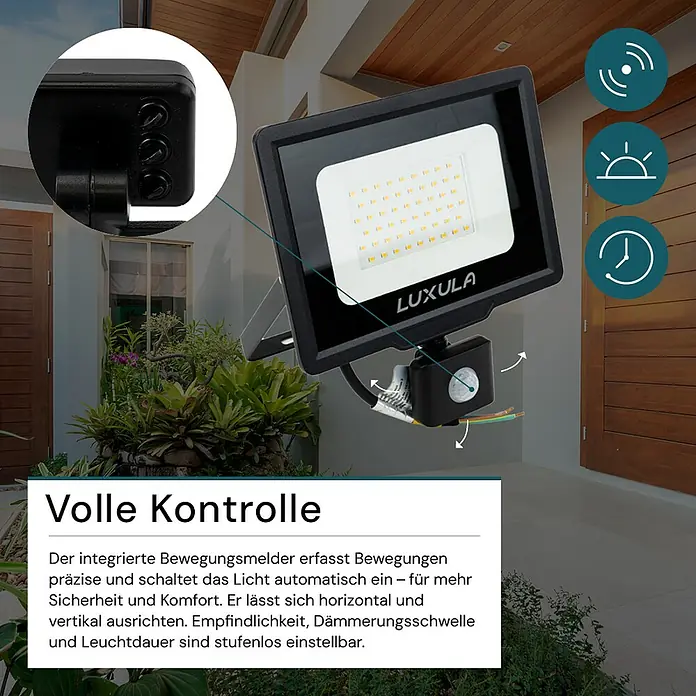 Luxula LED-Strahler - 50 W, 5.000 lm, 3.000 K, IP65