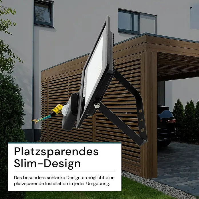 Luxula LED-Strahler - 30 W, 3.000 lm, 4.000 K, L x B x H: 18,7 x 4,5 x 21 cm, IP65