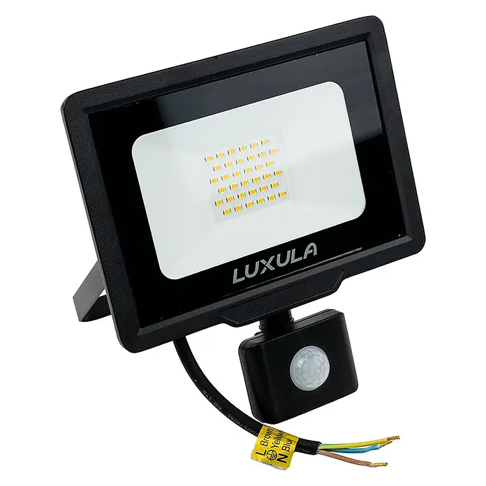 Luxula LED-Strahler - 30 W, 3.000 lm, 4.000 K, L x B x H: 18,7 x 4,5 x 21 cm, IP65