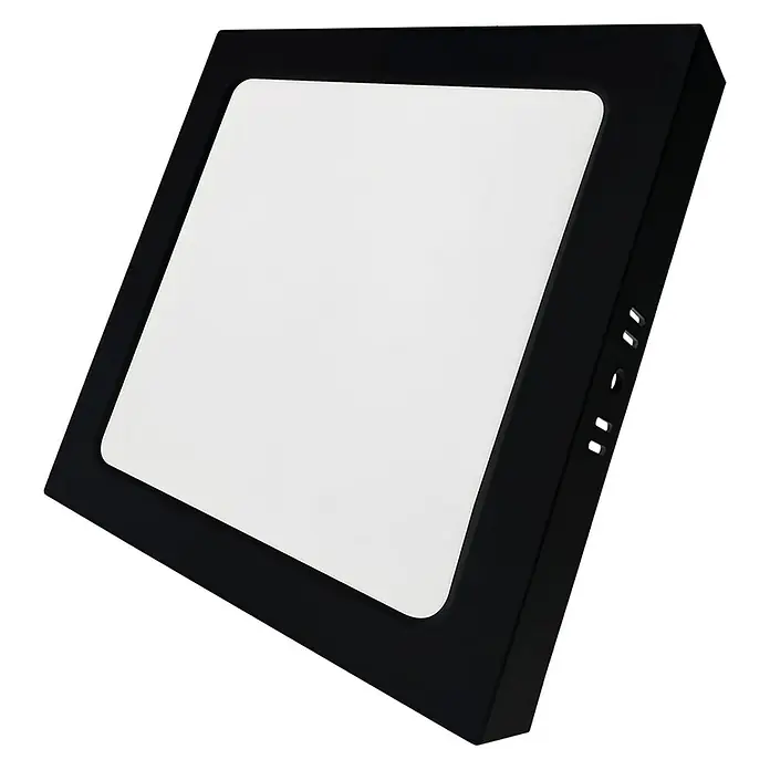 Luxula LED-Wand- & Deckenleuchte - 12 W, L x B x H: 17,3 x 17,3 x 3,4 cm, Schwarz, Weiß, Mehrfarbig