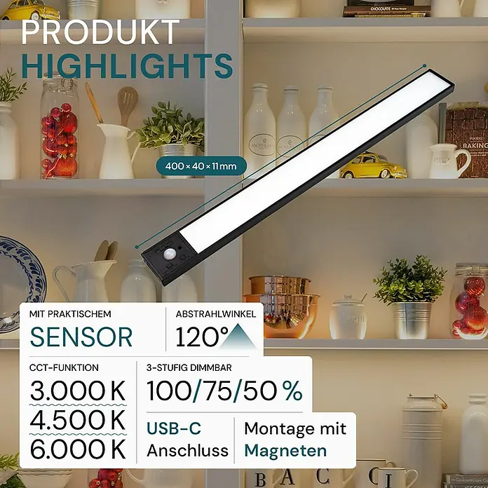 Luxula LED-Unterbauleuchte - Lichtfarbe: Mehrfarbig, 4 W