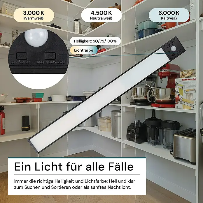 Luxula LED-Unterbauleuchte - Lichtfarbe: Mehrfarbig, 4 W